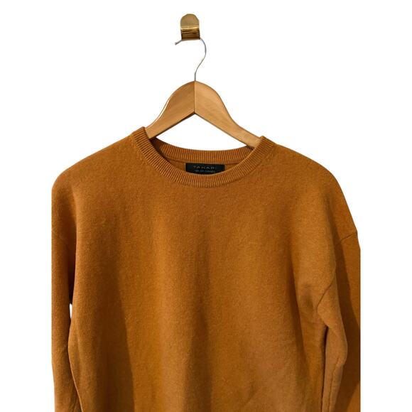 Tahari Cashmere Crewneck Sweater Goldenrod XS - Picture 2 of 4